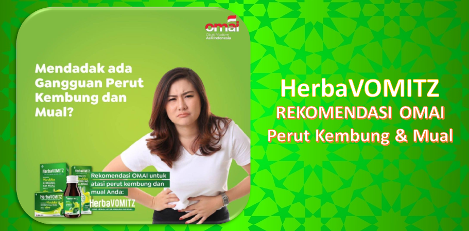 Usir Mual dan Kembung dengan Obat Herbal OMAI HerbaVOMITZ