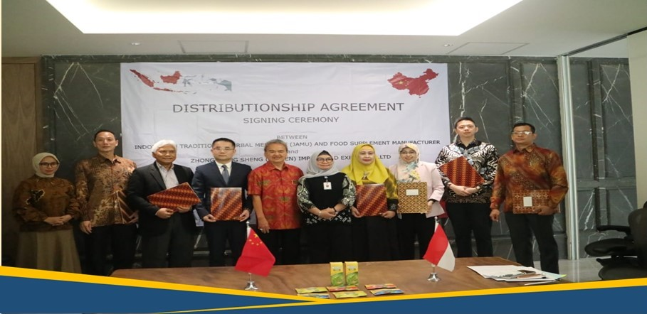 Badan POM Dukung Ekspor Jamu, Tujuh Produsen Teken Distribution Agreement ke China Badan POM Dukung Ekspor Jamu, Tujuh Produsen Teken Distribution Agreement ke China
