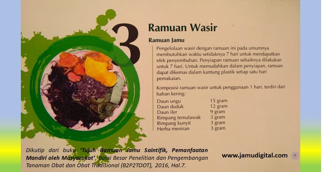 Ramuan Jamu Saintifik Wasir