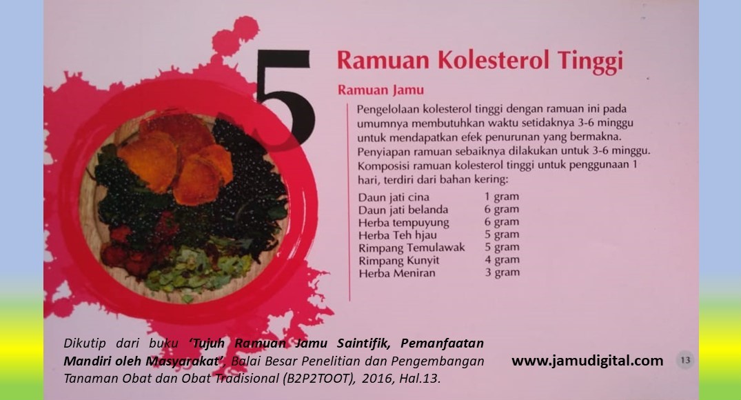 Ramuan Jamu Saintifik Kolesterol Tinggi